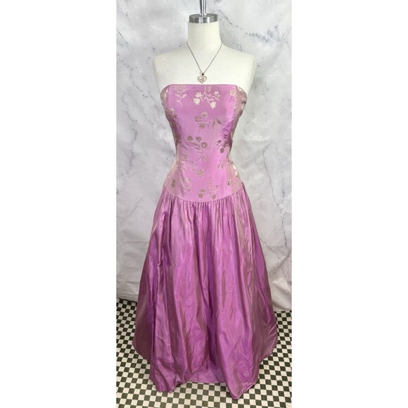 Vtg Jessica McClintock Gunne Sax Prom Tulle Dress 9 Pink Fairy Princess Corset - Picture 14 of 16